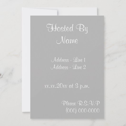 Babydusche Einladung Vorlage (Rückseite)