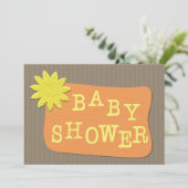 Babydusche Einladung Vorlage (Stehend Vorderseite)