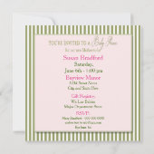 Babydusche Einladung Weißer Rose-Parasol-Garten (Rückseite)