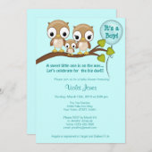 Babydusche Einladungen Boy Mommy Daddy (Vorne/Hinten)