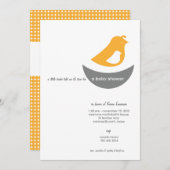 Babydusche Einladungen - Ein kleiner Bird erzählt  (Vorne/Hinten)