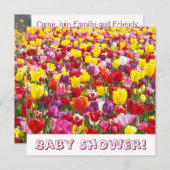 Babydusche Einladungen Frühlingstraining Blume (Vorne/Hinten)