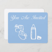 Babydusche Einladungen Junge (Vorne/Hinten)