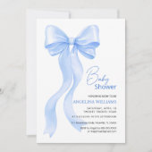 Babydusche Einladungen mit bezauberndem Bogen. (Vorderseite)