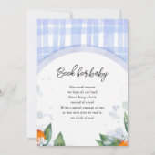 Babydusche Einladungen mit Mandarine (Rückseite)