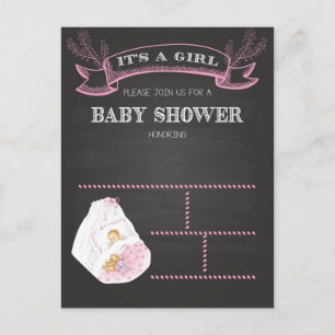 Babydusche Einladungspostkarte