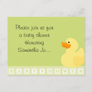 Babydusche Einladungspostkarte