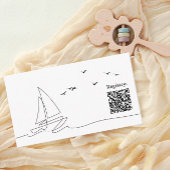 Babydusche Einschließkarte Sailboat Minimalistisch Begleitkarte