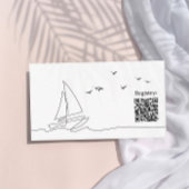 Babydusche Einschließkarte Sailboat Minimalistisch Begleitkarte