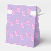 Babydusche Elefanten rosa lila Geschenkbox Geschenkschachtel (Rückseite)