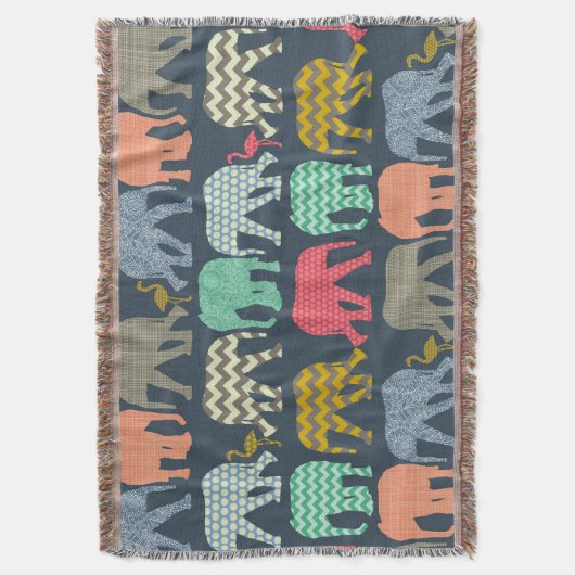 Babydusche Elefanten und Flamingos Decke (Vorderseite Vertikal)