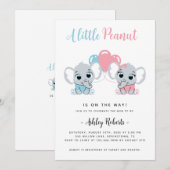 Babydusche Elefantengeschlecht - neutrale Einladun Einladung (Vorne/Hinten)