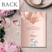 Babydusche Elefantenmädchen Rose gold Dankeschön K Einladung