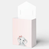 Babydusche Elefantenmädchen Rose Gold Glitzer Geschenkschachtel (Geöffnet)