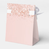 Babydusche Elefantenmädchen Rose Gold Glitzer Geschenkschachtel (Rückseite)
