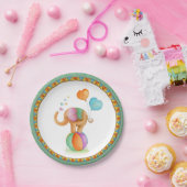 Babydusche Elefantenpult Pappteller (Party)