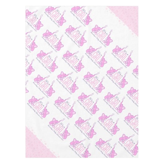 Babydusche Elefantentablette Tischdecke (Vorderseite)