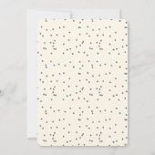 Babydusche Elegant Botanisch mit Confetti Einladung (Rückseite)