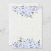 Babydusche Elegante Aquarell Blütenschrift Gold Sc Einladung (Rückseite)