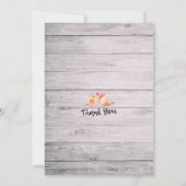 Babydusche Elegante Aquarellfarben Rustikales Holz Einladung (Rückseite)