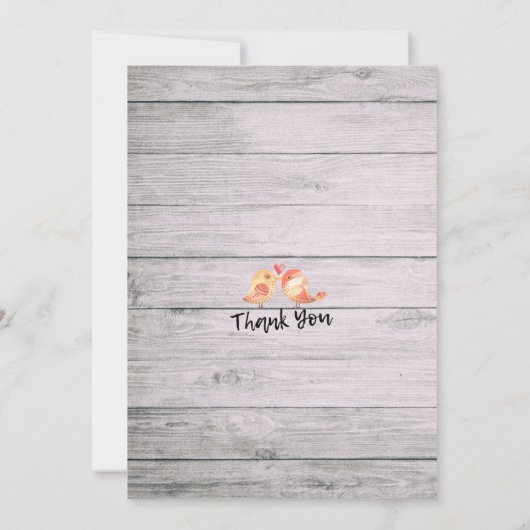 Babydusche Elegante Aquarellfarben Rustikales Holz Einladung (Rückseite)