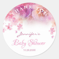 Babydusche Elegante Watercolor Blume Rose