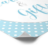 Babydusche Elephant Blue Cards & Gifts Schild (Ecke)