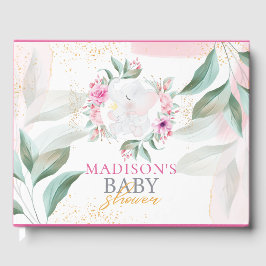 Babydusche Elephant Elegant Girl Personalisiert Gästebuch