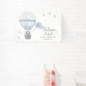 Babydusche Elephant mit Air Hot Balloon Banner (InSitu)