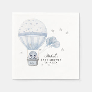 Babydusche Elephant mit Air Hot Balloon Serviette