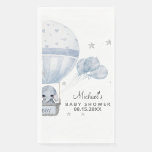 Babydusche Elephant mit Air Hot Balloon Serviette