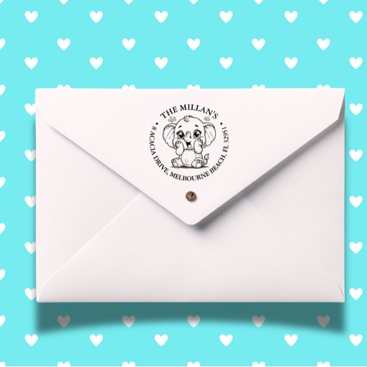 Babydusche Elephant Thema Permastempel