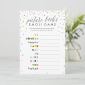 Babydusche Emoji Game Card - Bilderbücher Programm (Stehend Vorderseite)