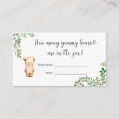 Babydusche erraten, wie viele Gummibären Begleitkarte (Vorderseite)