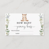 Babydusche erraten, wie viele Gummibären Begleitkarte (Vorderseite)