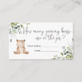 Babydusche erraten, wie viele Gummibären Schließfä Begleitkarte (Vorderseite)