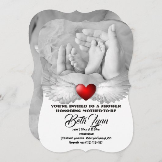 Babydusche erwartet das Schicksal des Party Einladung (Vorne/Hinten)