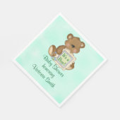 Babydusche Es ist ein Boy Teddy Bear Serviette (Ecke)
