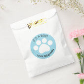 Babydusche - Es ist ein Junge - Print-Thema Paw Geschenktütchen (Versiegelt)