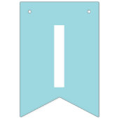 Babydusche Es ist ein Junge türkisblau Wimpelkette (Dritte Fahne)