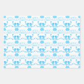 Babydusche Es ist ein junger blauer Elefant Geschenkpapier Set (Vorderseite)