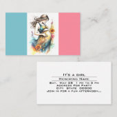 Babydusche Es ist eine Ankündigung von Mädchen (Vorne/Hinten)