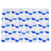 Babydusche Es ist eine junge Gemusterte Blauvögel Große Geschenktüte (Vorderseite)