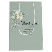 Babydusche Eucalyptus Favor Mittlere Geschenktüte (Rückseite)