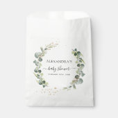 Babydusche Eucalyptus Greenery Boho Rustic Geschenktütchen (Vorderseite)