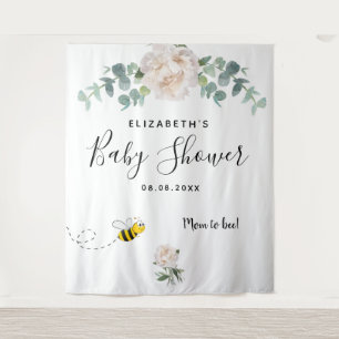 Babydusche eucalyptus weiße Blütenmutter zu Biene Wandteppich