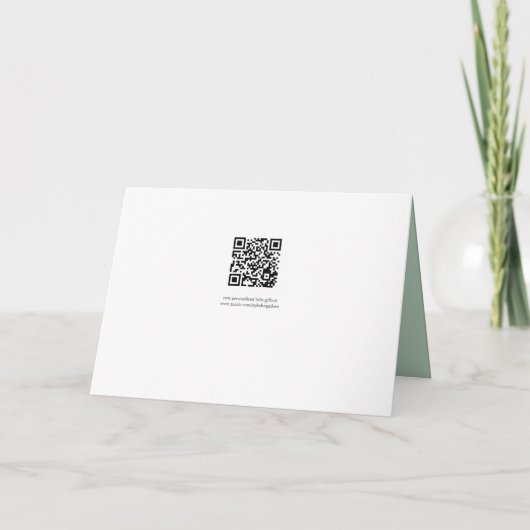 Babydusche Eukalyptus-Blätter Windelwindeln 2 in 1 Einladung (Rückseite)