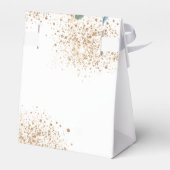 Babydusche Eukalyptus gold Glitzer Danke Geschenkschachtel (Rückseite)