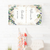 Babydusche Eukalyptus-Grün Eleganter Empfang Banner (Insitu)