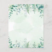 Babydusche Eukalyptus-Wald - Haushaltsausschreibun Flyer (Hinten)